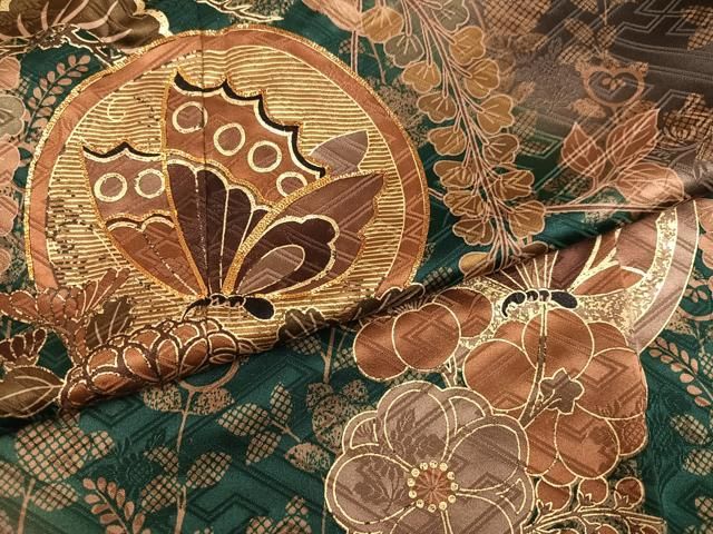 平和屋着物●豪華振袖 花蝶文 暈し染め 金彩 正絹 逸品 未使用 AABN5320ph