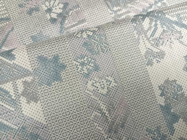 平和屋着物●上質な紬 草花間道 正絹 逸品 未使用 AABN5328ph