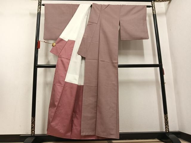 平和屋着物●お召 霞文 正絹 逸品 AABN5339ph