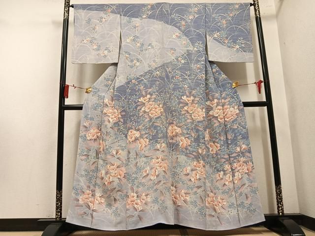 平和屋着物●訪問着 草花文 正絹 逸品 AABN5722ph