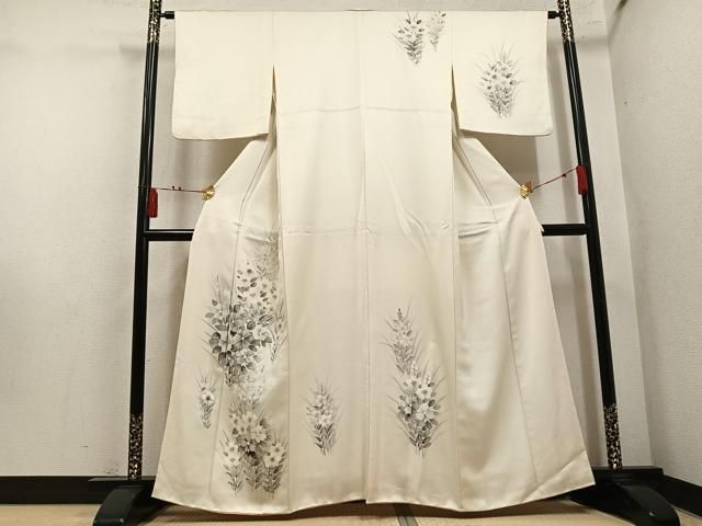 平和屋着物●訪問着 草花文 正絹 逸品 AABN5729ph