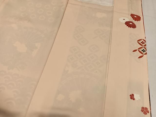 平和屋着物●豪華振袖 駒刺繍 檜扇吉祥花文 暈し染め 金彩 正絹 逸品 AABN5733ph