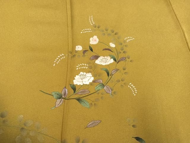 平和屋着物●訪問着 刺繍 草花文 暈し染め 金彩 正絹 逸品 AABN5783ph