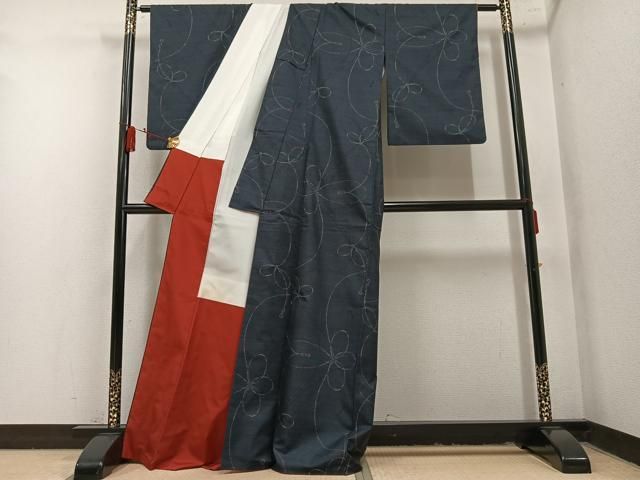 平和屋着物●都喜ヱ門 本場大島紬 9マルキ 少女の憧憬 岩下ヒデ子作 藤絹織物謹製 証紙付き 正絹 逸品 AABN5818ph