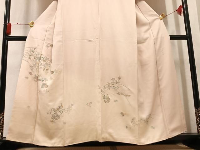 平和屋着物●中国三大刺繍 スワトウ刺繍 汕頭刺繍 総刺繍 訪問着 飾花文 暈し染め 金糸 正絹 逸品 AABN5821ph