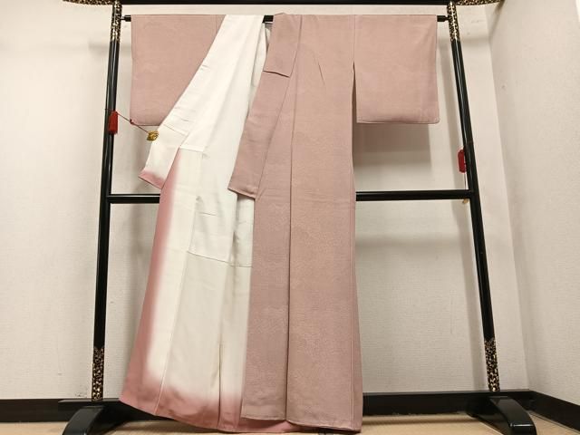 平和屋着物●江戸小紋 寄せ小紋柄 白川翠峯作 反端付き 正絹 逸品 AABN5824ph
