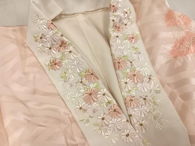 平和屋着物●振袖用長襦袢 袷 絞り 霞文 半衿刺繍 正絹 逸品 AABN5840ph