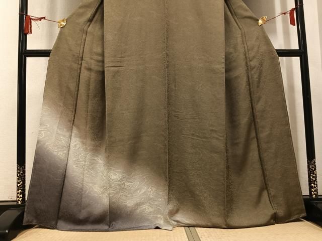平和屋着物●訪問着 墨流し文様 正絹 逸品 未使用 AABN5850ph