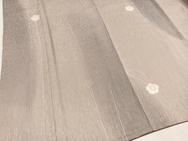 平和屋着物●上質な小紋 梅桜 暈し染め 金彩 正絹 逸品 AABN5851ph