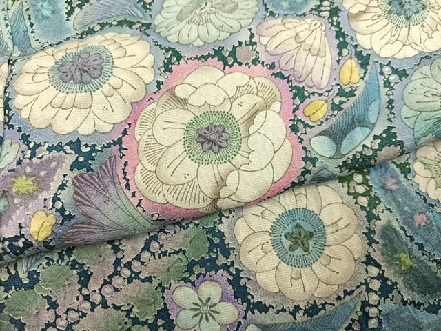平和屋着物●豪華振袖 辻が花 絞り 銀通し地 仮絵羽 逸品 未使用 AABN5852ph