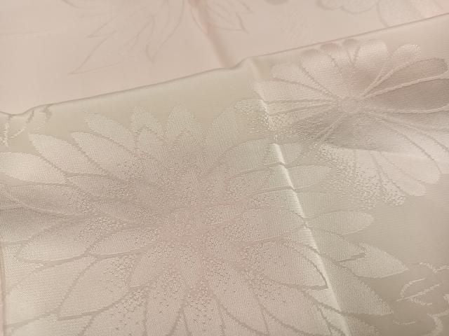 平和屋着物●振袖用長襦袢 無双仕立て 花地紋 暈し染め 半衿刺繍 正絹 逸品 AABN5875ph