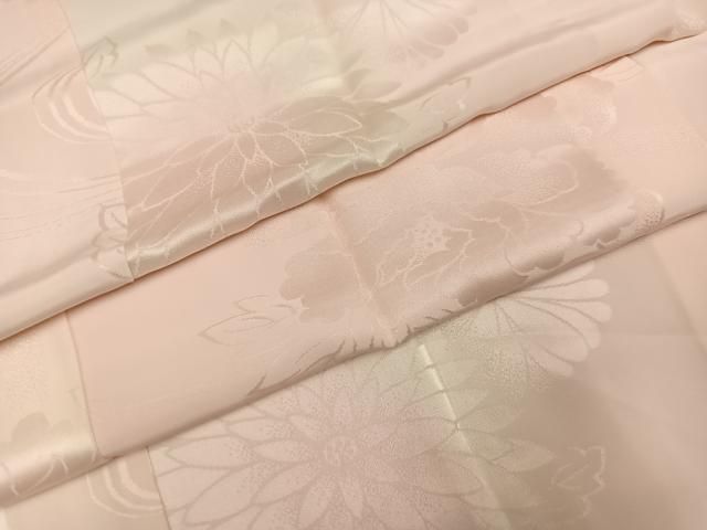 平和屋着物●振袖用長襦袢 無双仕立て 花地紋 暈し染め 半衿刺繍 正絹 逸品 AABN5875ph