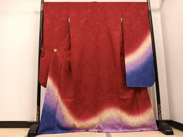 平和屋着物●森英恵・HANAE MORI 振袖 霞文 暈し染め 鈴乃屋扱い 正絹 逸品 AABN5879ph