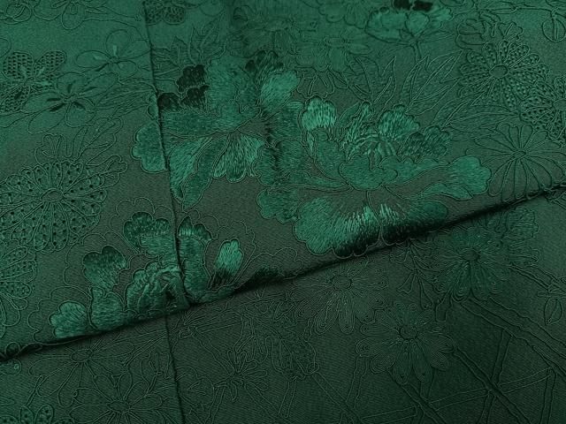平和屋着物●中国三大刺繍 汕頭刺繍 スワトウ刺繍 総刺繍 振袖 草花文 色無地 天鵞絨色 鈴乃屋扱い 正絹 逸品 AABN5880ph