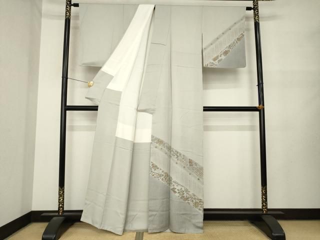 平和屋着物●ジャワ更紗染作家 佐野宗平 訪問着 更紗花文 正絹 逸品 未使用 AABN6020ck
