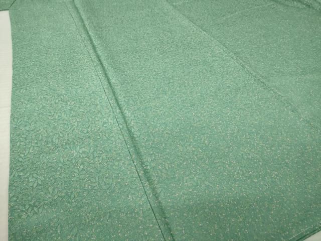 平和屋着物●上質な小紋 葉尽くし地紋 正絹 逸品 AABN6032ck