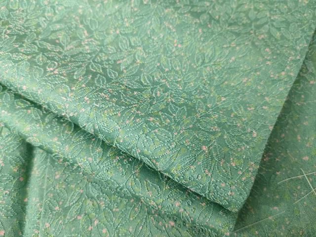 平和屋着物●上質な小紋 葉尽くし地紋 正絹 逸品 AABN6032ck