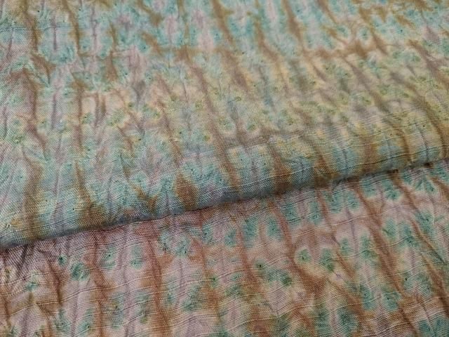 平和屋着物●菅原工房 菅原結作 漢方染紬 総絞り 霞文 証紙付き 正絹 逸品 未使用 AABN6035ck