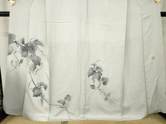 平和屋着物●訪問着 作家物 葡萄蔦の葉文 ろうけつ染 暈し染め さが美扱い 正絹 逸品 AABN6039ck