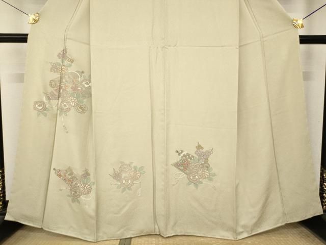 平和屋着物●中国三大刺繍 汕頭刺繍 スワトウ刺繍 総刺繍 訪問着 絵巻花文 正絹 逸品 未使用 AABN6045ck