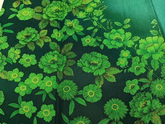平和屋着物●訪問着 作家物 草花文 暈し染め 金彩 正絹 逸品 AABN7326ph