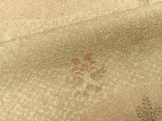 平和屋着物●上質な小紋 草花文 金彩 正絹 逸品 AABN7383ph