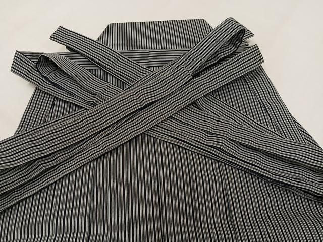 平和屋着物●男性 行灯袴 縞 正絹 逸品 AABN7404ph