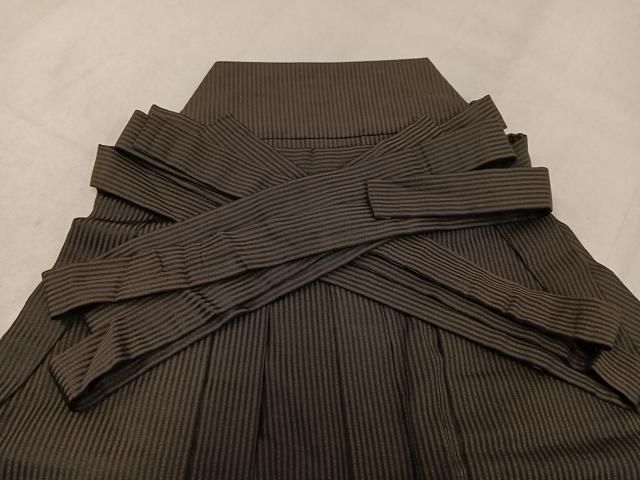 平和屋着物●男性 馬乗り袴 縞 正絹 逸品 AABN7407ph