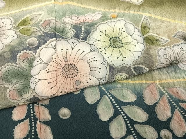 平和屋着物●訪問着 辻が花 絞り 暈し染め 正絹 逸品 AABN7419ph