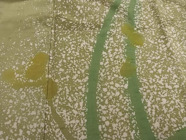 平和屋着物●訪問着 紬地 萩 正絹 逸品 AABN7420ph