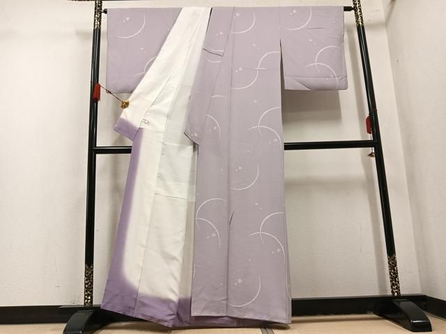 平和屋着物●上質な小紋 桜文 正絹 逸品 AABN7431ph