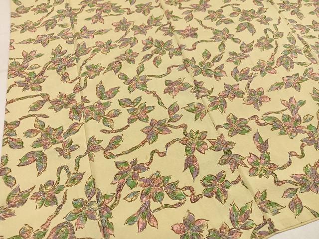 平和屋着物●上質な小紋 枝花文 正絹 逸品 AABN7464ph