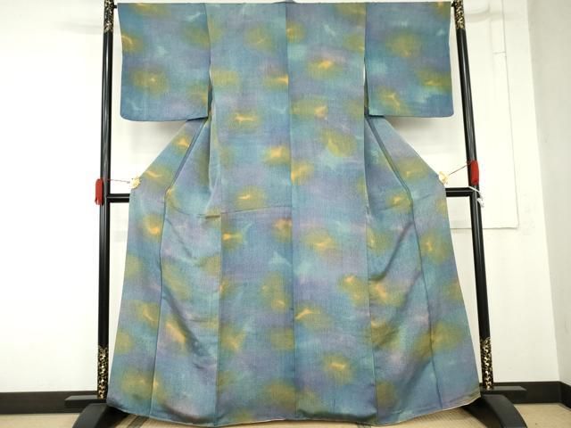 平和屋着物●上質な小紋 氷割れ文 暈し染め 正絹 逸品 AABN8002cs