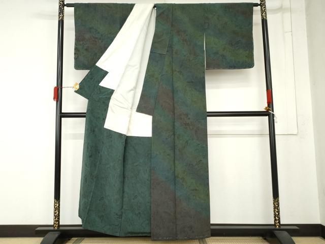 平和屋着物●訪問着 墨流し文様 暈し染め 正絹 逸品 未使用 AABN8042cs
