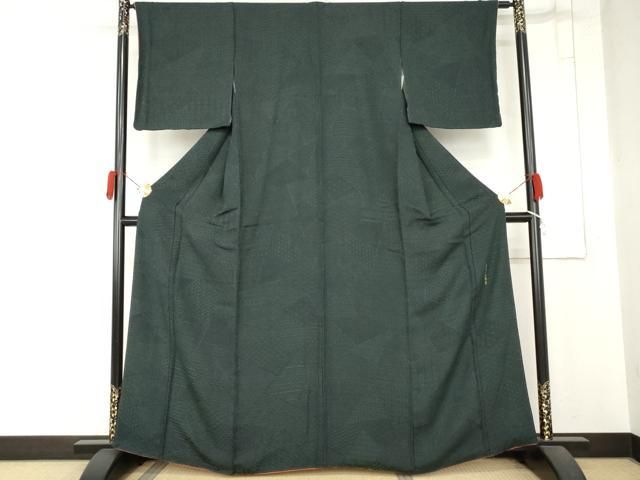 平和屋着物●お召 江戸小紋 亜狂人北斎筆 正絹 逸品 AABN8043cs