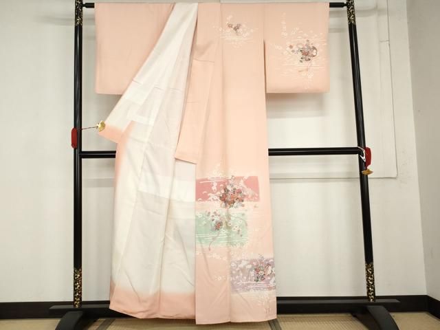 平和屋着物●訪問着 花鼓文 暈し染め 金銀彩 正絹 逸品 AABN8073cs