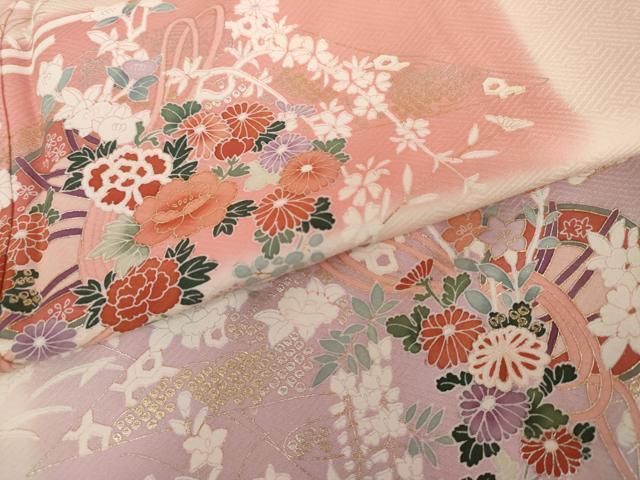 平和屋着物●訪問着 花鼓文 暈し染め 金銀彩 正絹 逸品 AABN8073cs