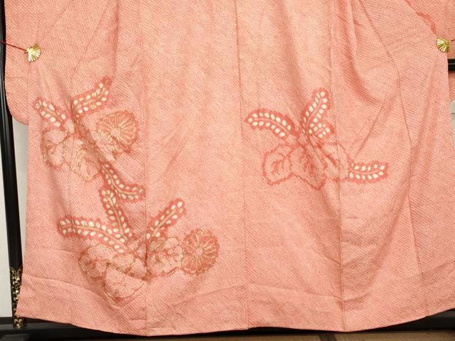 平和屋着物●豪華振袖 総絞り 駒刺繍 桐 舞花文 正絹 逸品 AABN8104cs