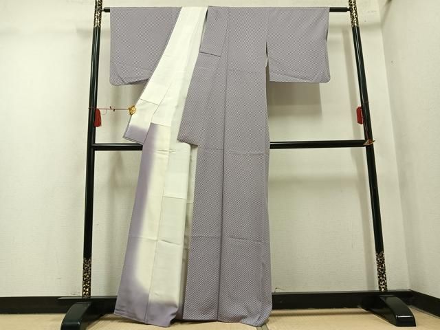 平和屋着物●江戸小紋 瓦 正絹 逸品 AABN8312ph