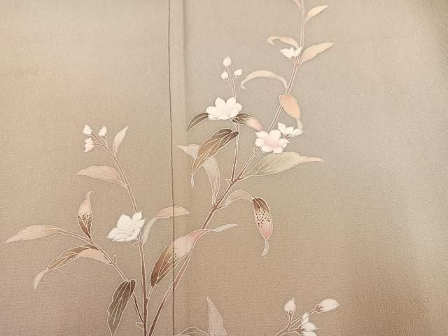 平和屋着物●訪問着 友禅 草花文 暈し染め 正絹 逸品 AABN8313ph
