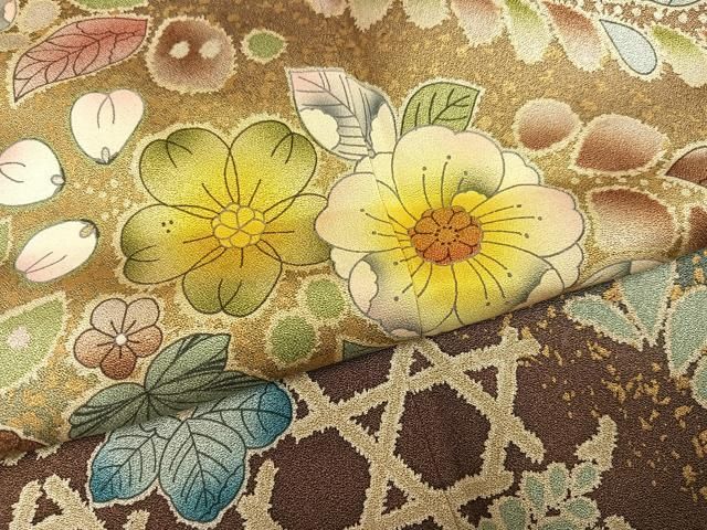 平和屋着物●訪問着 辻が花 暈し染め 金彩 正絹 逸品 未使用 AABN8332ph