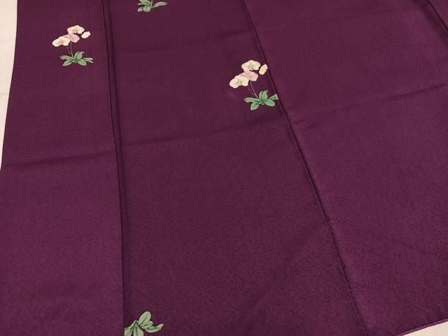 平和屋着物●上質な小紋 胡蝶蘭 正絹 逸品 AABN8351ph