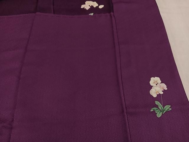 平和屋着物●上質な小紋 胡蝶蘭 正絹 逸品 AABN8351ph