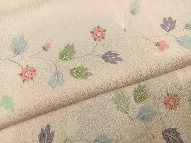 平和屋着物●訪問着 草花文 正絹 逸品 AABN8353ph