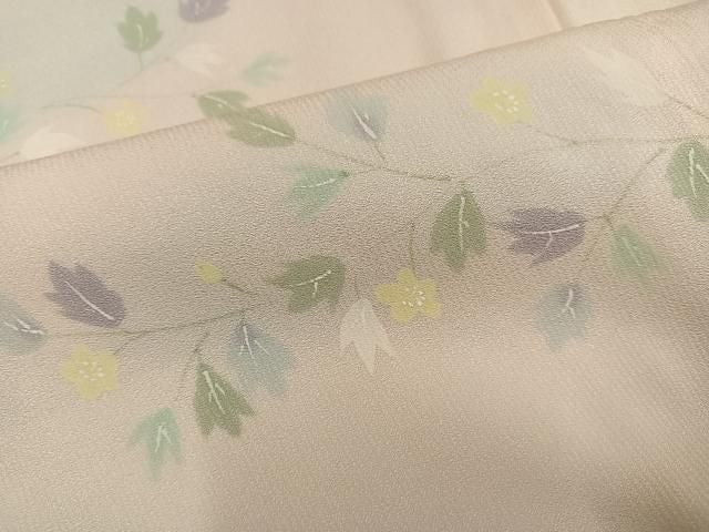平和屋着物●訪問着 草花文 正絹 逸品 AABN8353ph