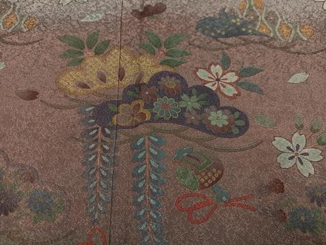 平和屋着物●訪問着 作家物 浜松花文 暈し染め 正絹 逸品 AABN8356ph