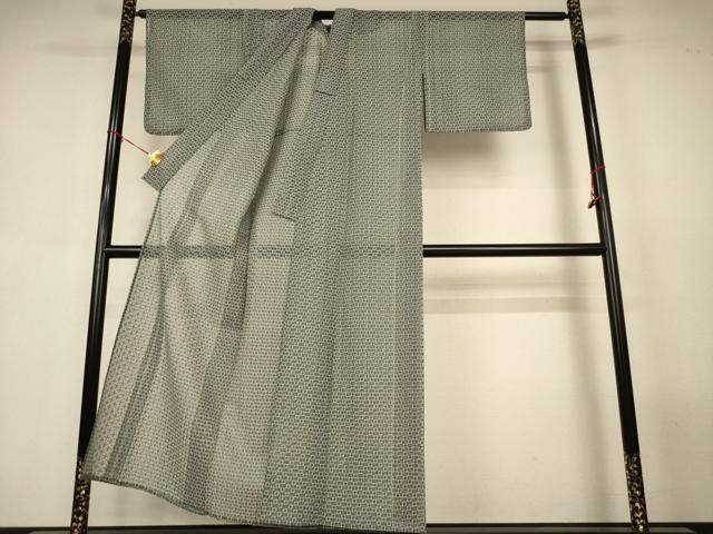 平和屋着物*夏物 小紋 総レース 丸文 AABN8483jd