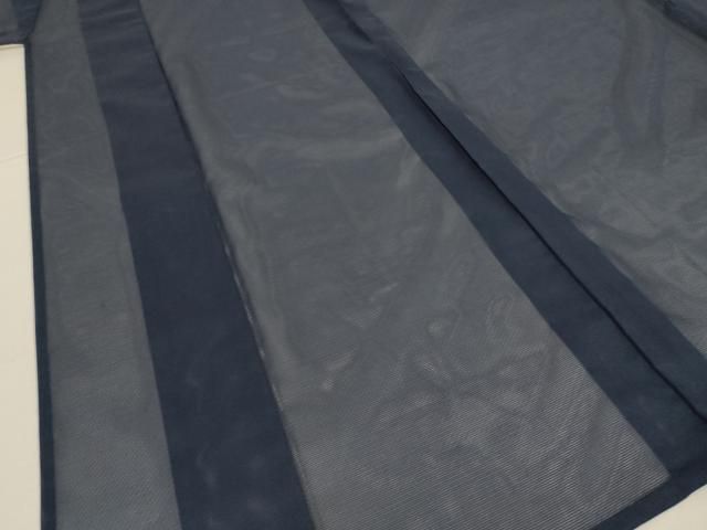 平和屋着物*夏物 色無地 絽 藍鉄色 洗える着物 AABN8487jd