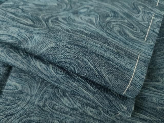 平和屋着物●上質な小紋 墨流し文様 正絹 逸品 AABN8724ck