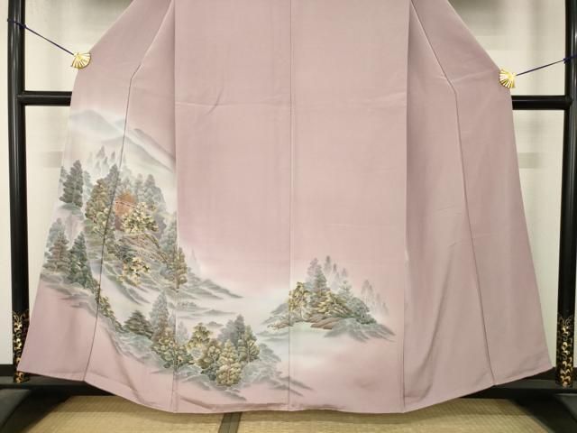 平和屋着物●訪問着 風景文 金彩 正絹 逸品 AABN8726ck